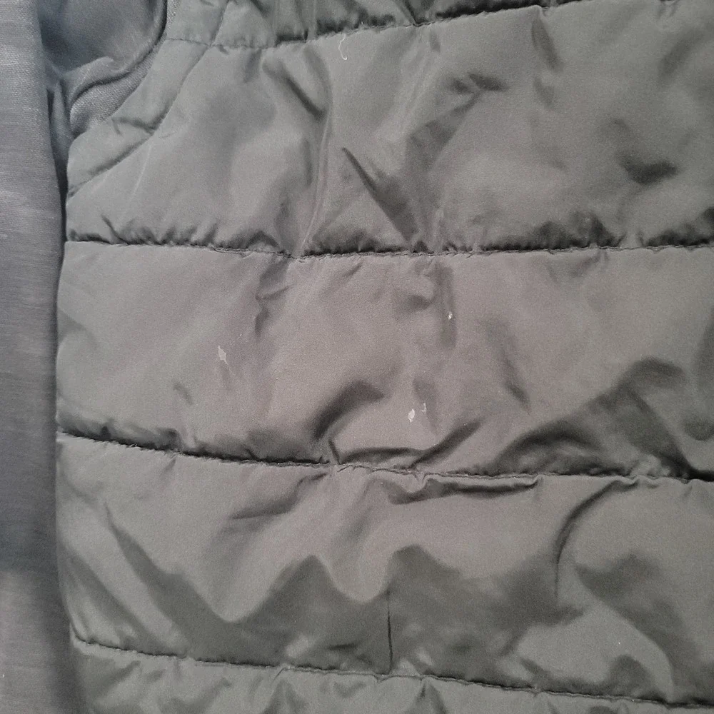 Old Navy‎ Boys Hybrid Frost-Free Puffer Jacket M 8 Black Hooded Fleece
